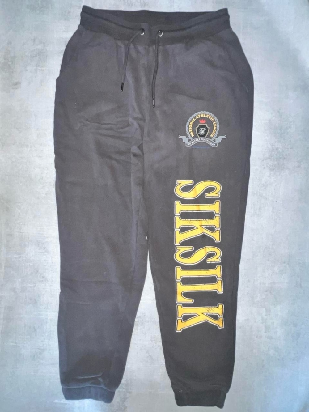 SikSilk National Athletic League sweatpants joggers with Gold Logo